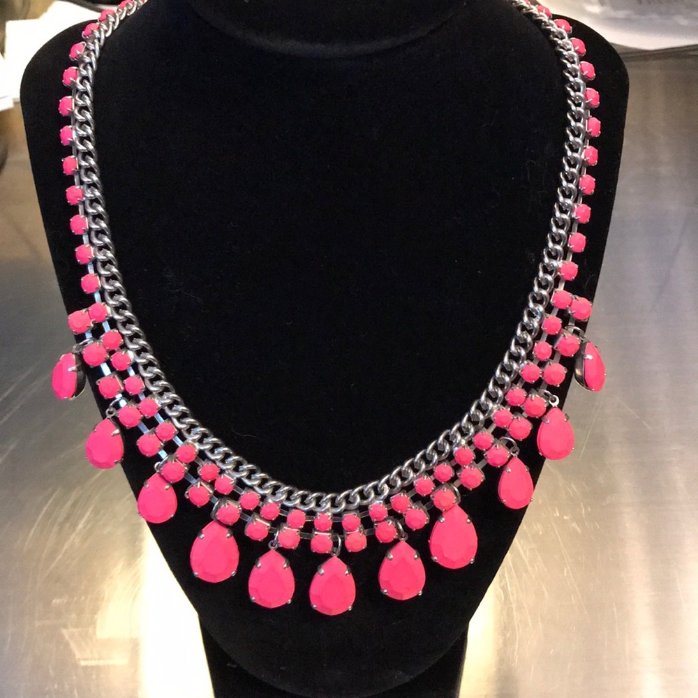 Zara matte pink stone necklace